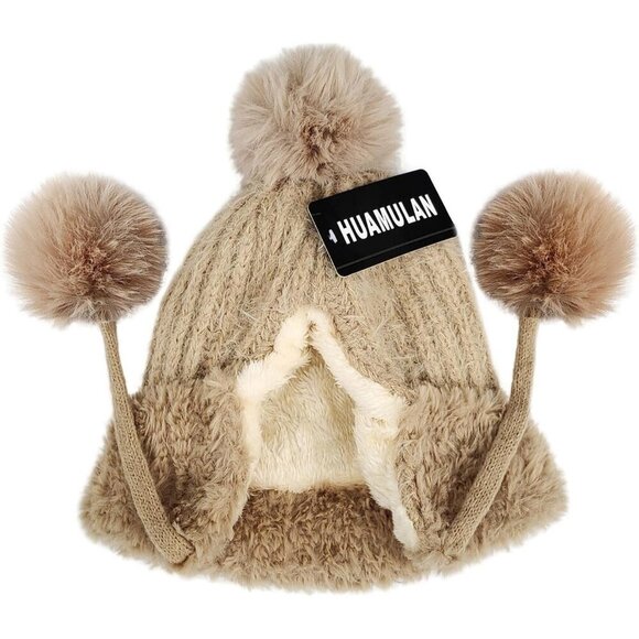 Women Mise Winter Sherpa Beanie Hats Knit Ear Flaps Peruvian Cover Ears main image 8